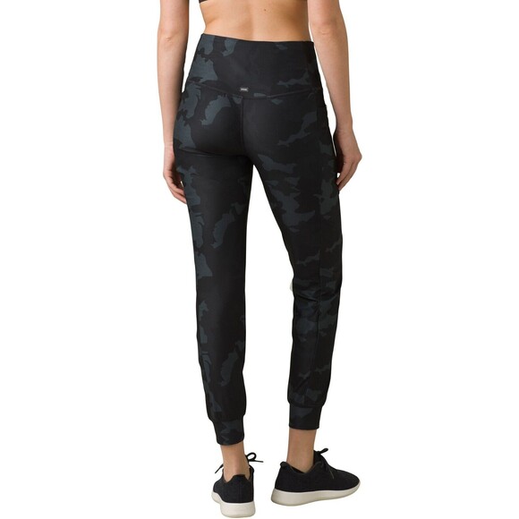 prAna Pants - New NWT Womens Prana Pants Layna Joggers M Black Gray Camo HIgh Rise Waist Silky